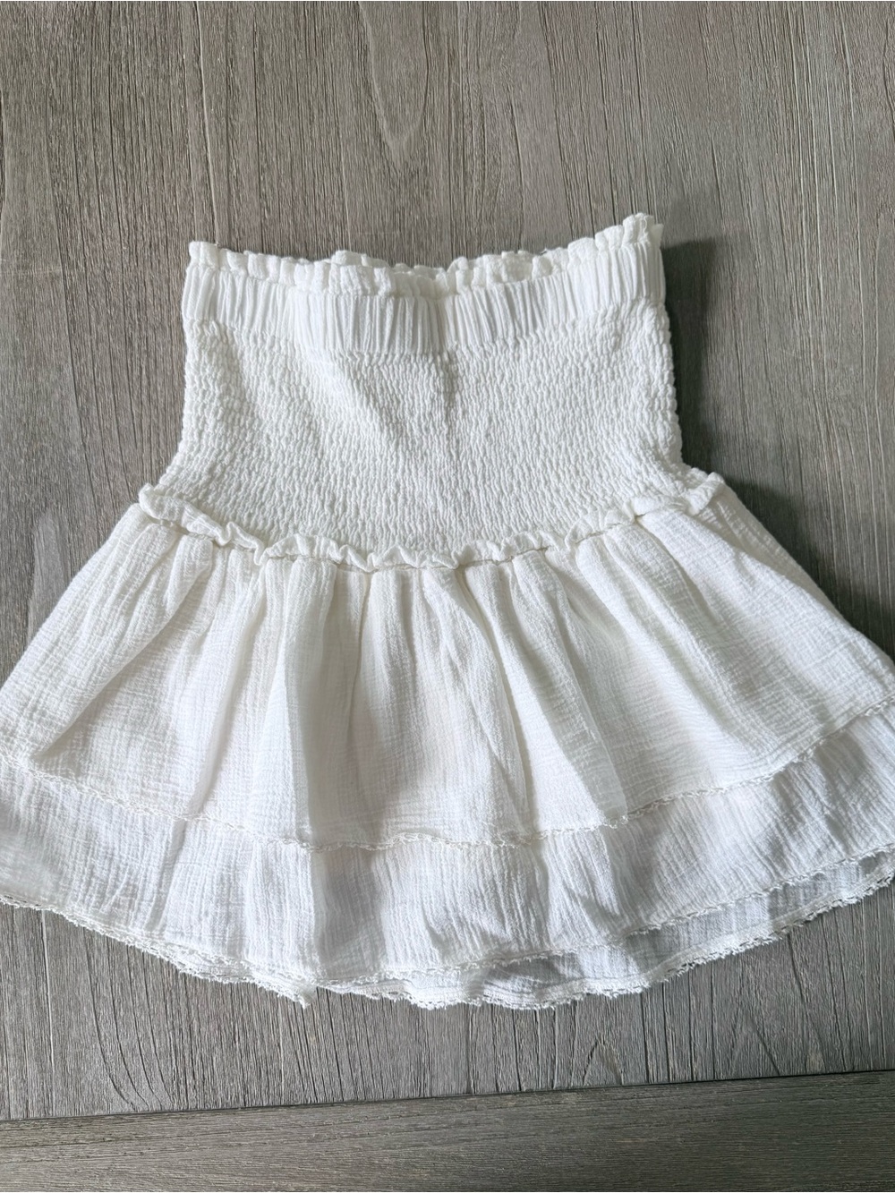 Heartland White Tiered Mini Skirt Fairy Cottagecore Size XS S - Picture 3 of 6